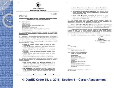 Basic Facts on the DepEd National Career Assessment Examination (N.
